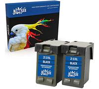 RINKLEE Remanufacturado para HP 21XL Cartucho de Tinta Compatible con HP Deskjet F2120 F2180 F2280 F335 F375 F380 F390 F4180 F4190 D1460 D2360 D2460 Officejet 4315 4355 PSC 1410 1415 | Negro, 2-Pack