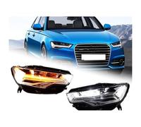 RINKTEEA Espejo Lateral Indicador Para A6 C7 LED 2012-2017 DRL Señal Giro Luz Alta Ojo Ángel Proyector Lente Faro Delantero