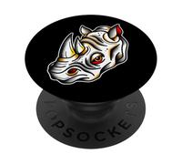 Rinoceronte Blanco Rinoceronte en Peligro de extinción Flash tatu PopSockets PopGrip Adhesivo