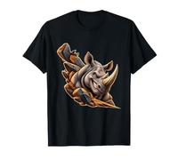 Rinoceronte Entre Rocas rotas Camiseta