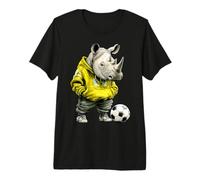 Rinoceronte Fútbol/Futbolista Rinoceronte Camiseta Premium