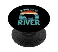 Rinoceronte IR al Río PopSockets PopGrip Adhesivo