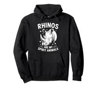 Rinocerontes Espíritu Animales Rinoceronte Gracioso Rin Sudadera con Capucha