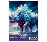 rinocerontes Puzzle 1000 Piezas para Pasatiempo Creativo Regalo Diversión Obra De Arte Rompecabezas Juguetes Desafiantes para Adultos Y Niños 38x26cm/1000pcs