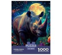 rinocerontes Puzzle 1000 Piezas Pasatiempo Creativo Clásicos Regalos Decoración del Rompecabezas Juguetes Desafiantes Adultos Y Niños A Partir De 12 Años 52x38cm/1000pcs