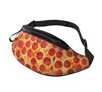 Riñonera 3D Pizza Pepperoni para correr, senderismo, viajes, entrenamiento, pasear al perro, deportes, pesca, riñonera, Black, Talla única