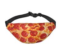 Riñonera 3D Pizza Pepperoni para hombres y mujeres, riñonera ajustable para viajes, caminar, correr, riñonera, Como se muestra en la imagen, Talla única, Mochila casual