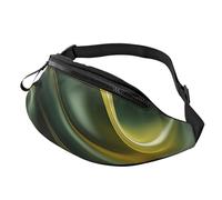 Riñonera a la moda para mujeres y hombres, riñonera ligera para perros, correr, viajes, tela de seda verde, talla única, delete, Talla única, Mochila de senderismo