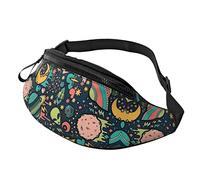 Riñonera a la moda UFO Alien cintura pecho cinturón ajustable pecho hombro bolsa casual riñonera riñonera cadera bolsa para mujeres hombres, Green Aliens-5, Talla única, Maletín
