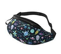Riñonera a la moda UFO Alien cintura pecho cinturón ajustable pecho hombro bolsa casual riñonera riñonera cadera bolsa para mujeres hombres, Green Aliens-4, Talla única, Maletín