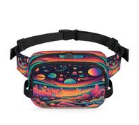 Riñonera abstracta colorida Galaxy Planet, multifunción, para viajes, deportes, correr, riñonera, riñonera, bolsa de cinturón para mujeres, hombres, niñas y niños, color, XL, Organizador de bolsas
