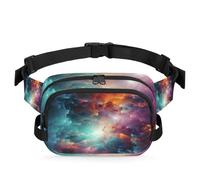 Riñonera abstracta con diseño de nebulosa de galaxia para mujeres, hombres, niñas, niños, correr, deportes, senderismo, bolsa de cinturón, color, XL, Organizador de bolsas