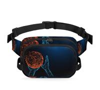 Riñonera abstracta de mano de baloncesto para mujeres, hombres, niñas y niños, riñonera de baloncesto, correr, deporte, senderismo, bolsa de cinturón, color, XL, Organizador de bolsas