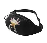 Riñonera Ajolote Visto De Frente Bolsa De Cintura Cinturón Ajustable Bolsos Bandolera Duradera Riñoneras para Viajes Deportivas Senderismo