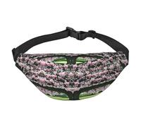 Riñonera ajustable con diseño de árbol de hiedra floral, a la moda, resistente al agua, para senderismo, viajes, casual, correr, senderismo, ciclismo, Negro -, Talla única