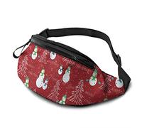 Riñonera ajustable con diseño de muñeco de nieve y árbol de Navidad para viajar, correr, ciclismo, riñonera, imagen