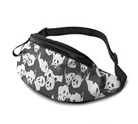 Riñonera ajustable con diseño de panda comiendo hojas de bambú, riñonera cruzada para viajar, correr, senderismo, ciclismo, imagen