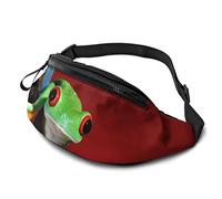 Riñonera ajustable con diseño de rana de árbol de ojos rojos para viajes, correr, ciclismo, riñonera, imagen