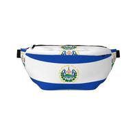 Riñonera ajustable con elegante estampado de El Salvador, correa ligera para viajes y deportes al aire libre