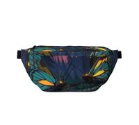 Riñonera ajustable con elegante estampado de mosca celestial, correa ligera para viajes y deportes al aire libre