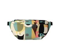 Riñonera ajustable con estampado de gatos de mediados de siglo, ligera y cómoda, adecuada para fitness, correr, viajes