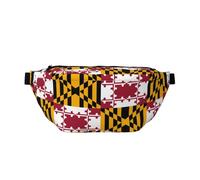 Riñonera ajustable con estampado de la bandera del estado de Maryland, ligera y cómoda, adecuada para fitness, correr, viajes