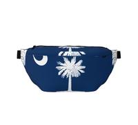 Riñonera ajustable con la bandera de Carolina del Sur para deportes al aire libre y viajes, bolsa bandolera de gran capacidad