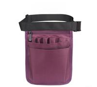 Riñonera ajustable duradera con 8 compartimentos para el personal, organizador de cinturón con hebilla de liberación rápida para profesionales de la salud y trabajadores de servicio (morado)