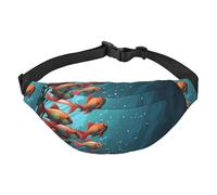 Riñonera ajustable para acuario de peces, riñonera grande, riñonera de viaje, unisex, Black, Talla única, Mochila informal