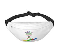 Riñonera ajustable para el Día del Orgullo Autista para hombres y mujeres, riñonera para rave, bolsa de viaje, Black, Talla única, Cinturón de dinero