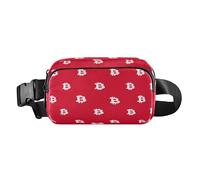 Riñonera antirrobo con signo de Bitcoin blanco rojo para mujeres y hombres, resistente al agua con correa ajustable para ir de compras, deportes, trabajo, bolsa para hombre de cintura