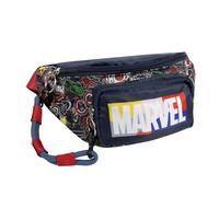 Riñonera Avengers Niños - Riñonera Infantil Ajustable Diseño de Marvel, Dos Compartimentos Cremallera, Ligera y Resistente para Paseo, Viaje y Excursión