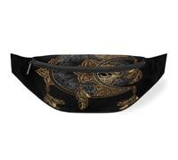 Riñonera bohemia con diseño de luna mágica para mujeres, hombres, niñas y niños, riñonera, riñonera, bolsa de cinturón para viajes, deportes, correr, color, M