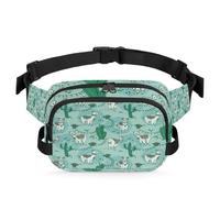 Riñonera bohemia de alpaca con diseño de cactus para mujeres, hombres, niñas y niños, riñonera de alpaca para correr, deportes, senderismo, bolsa de cinturón, color, XL, Organizador de bolsas