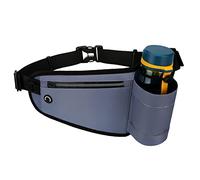 Riñonera Bolsa for teléfono móvil con Bolsillos for Botellas de Agua y Deportes de Exterior for Correr y Fitness para Viajes, Senderismo y Ciclismo(Grey)