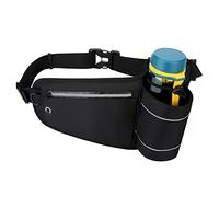 Riñonera Bolsa for teléfono móvil con Bolsillos for Botellas de Agua y Deportes de Exterior for Correr y Fitness para Viajes, Senderismo y Ciclismo(Schwarz)