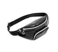 Riñonera brillante de moda, riñonera ajustable para deportes al aire libre, correr, senderismo, ciclismo, Negro carbón, Casual chic