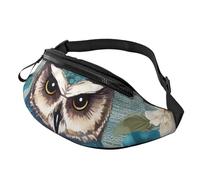 Riñonera Búho Flores De Primavera Verde Azulado Bolsos Bandolera Moda Bolsa De Cintura Casual Riñoneras para Correr Senderismo Camping