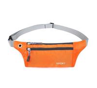 Riñonera casual de nailon para hombre, bolsa de pecho para mujer, bolsa de teléfono, bolsillo para correr, bolsa de deporte, bolsa de viaje multifunción, Orange, 2 unidades