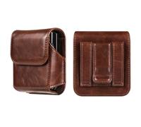Riñonera Cintura Cuero para Móvil, Bolsa Cintura Teléfono Bolsillo Hombre Compatible con Samsung Galaxy Z Flip 6/Z Flip 5/Z Flip 4/Z Flip 3/Z Flip 4G 5G/Motorola RAZR 50 Ultra 5G/Huawei P50 Pocket S