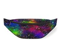 Riñonera colorida con diseño de galaxia para mujeres, hombres, niñas, niños, galaxia, espacio exterior, riñonera, bolsa de cinturón para viajes, deportes, correr, color, M