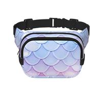 Riñonera colorida de doble capa con diseño de sirena para hombres y mujeres, riñonera ajustable para viajes, senderismo, correr, ciclismo, festivales