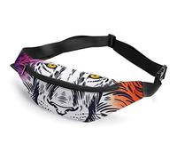 Riñonera Colorida Dibujada a Mano con Cabeza de león, Elefantes, guepardos, colibríes, riñonera Deportiva para niños y Adultos para Hombres y Mujeres