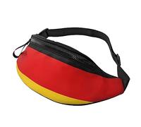 Riñonera con bandera de Alemania para correr, senderismo, viajes, entrenamiento, pasear al perro, deportes, pesca, riñonera, Black, Talla única