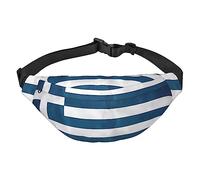 Riñonera con bandera griega para hombres y mujeres, riñonera ajustable para viajes, caminar, correr, riñoneras, Como se muestra en la imagen, Talla única, Mochila casual