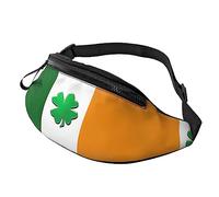 Riñonera con bandera irlandesa para correr, senderismo, viajes, entrenamiento, pasear al perro, deportes, pesca, riñonera, Black, Talla única