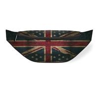 Riñonera con banderas británicas americanas para mujeres, hombres, niños, niñas, niños, riñoneras, riñoneras, bolsa de cinturón para viajes, deportes, correr, color, M, Organizador de bolsas