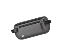 Riñonera con bloqueo y bolsillos espaciosos para actividades al aire libre y uso diario, antirrobo, cinturón de dinero, bloqueo seguro, billetera transpirable, gris oscuro