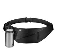 Riñonera con Botella Cinturón Deportivo Multifuncional for Botella de Agua al Aire Libre for Hombres y Mujeres(Black)
