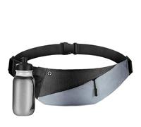 Riñonera con Botella Cinturón Deportivo Multifuncional for Botella de Agua al Aire Libre for Hombres y Mujeres(Gray)